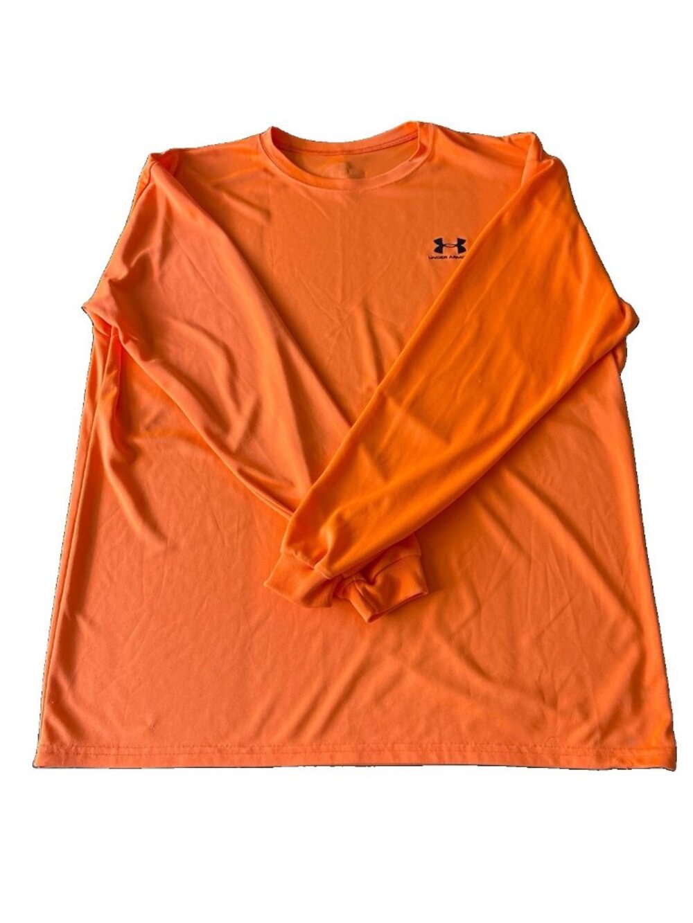 Bright Orange Under Armour long sleeve Athletic Shirt XL -READ